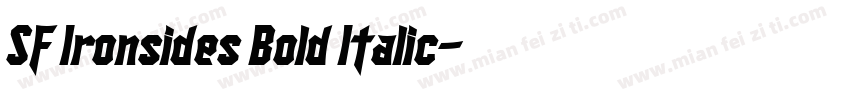SF Ironsides Bold Italic字体转换